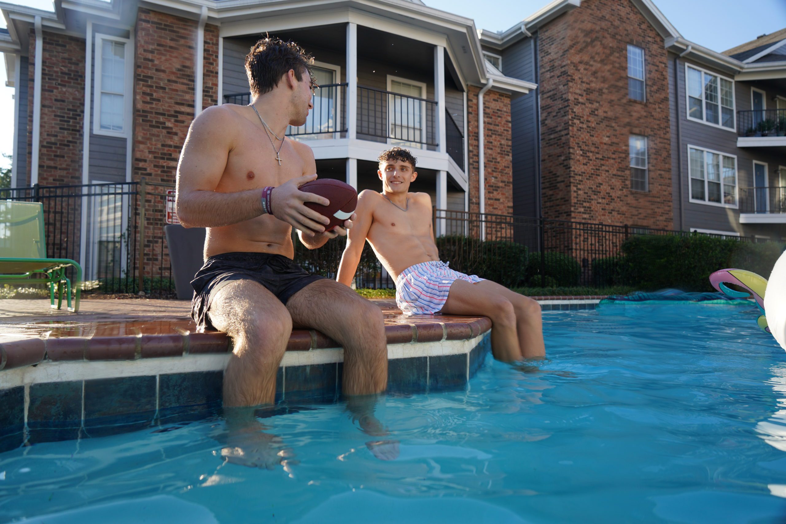 Mississippi State University Students in Starkville at The Pool near The Social Block and Townhomes